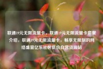联通19元无限流量卡，联通19元无限流量卡套餐介绍，联通19元无限流量卡，畅享无限制的网络盛宴亿乐社区低价自营货源站