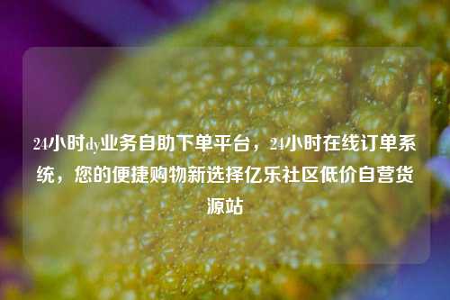 24小时dy业务自助下单平台，24小时在线订单系统	，您的便捷购物新选择亿乐社区低价自营货源站  第1张
